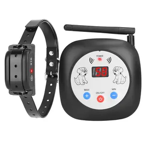 Wireless GPS Dog Fence System 328FT, Rechargeable Collar with Beep & Vibration for All Dog Sizes