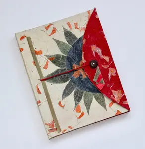 Sunshine Journal - Handcrafted Lokta Plant Paper with Real Flower & Leaf Cover - Himalayan Inspired Writing Journal for Nature Lovers