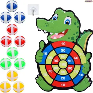 Outdoor Sticky Ball Darts Game Set for Kids & Adults – Hanging Wall Dart Board Toss Game, Safe Velcro Target Throwing Game, Backyard Party Carnival Yard Games, Indoor Outdoor Family Fun Game Toy