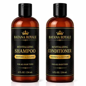 Batana Royale Revitalizing Shampoo & Conditioner Bundle 8 FL OZ Each Restore Cleanse Nourish Restore for All Hair Types