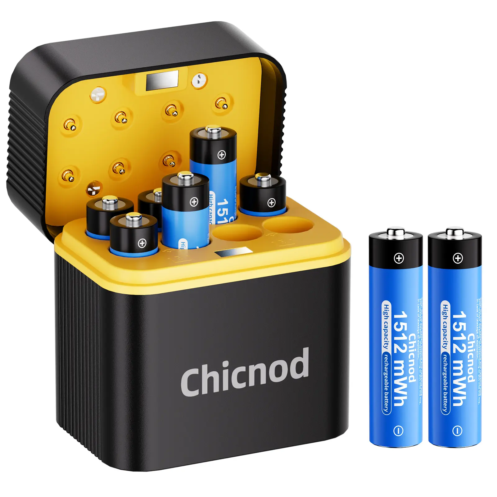 Chicnod 1512mWh Rechargeable Lithium Batteries 1.5V AAA 8-Pack with Fast Charger Chicnod 1512mWh Rechargeable Lithium Batteries 1.5V AAA 8-Pack with Fast Charger