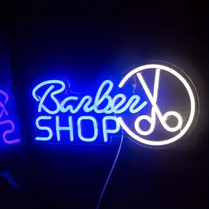 Barber Shop LED Neon Light, USB Plug Powered Wall Mounted Neon Light, Decorative Light for Barber Shop, Beauty Salon, Home Wall Decoration, Neon Accent Lights