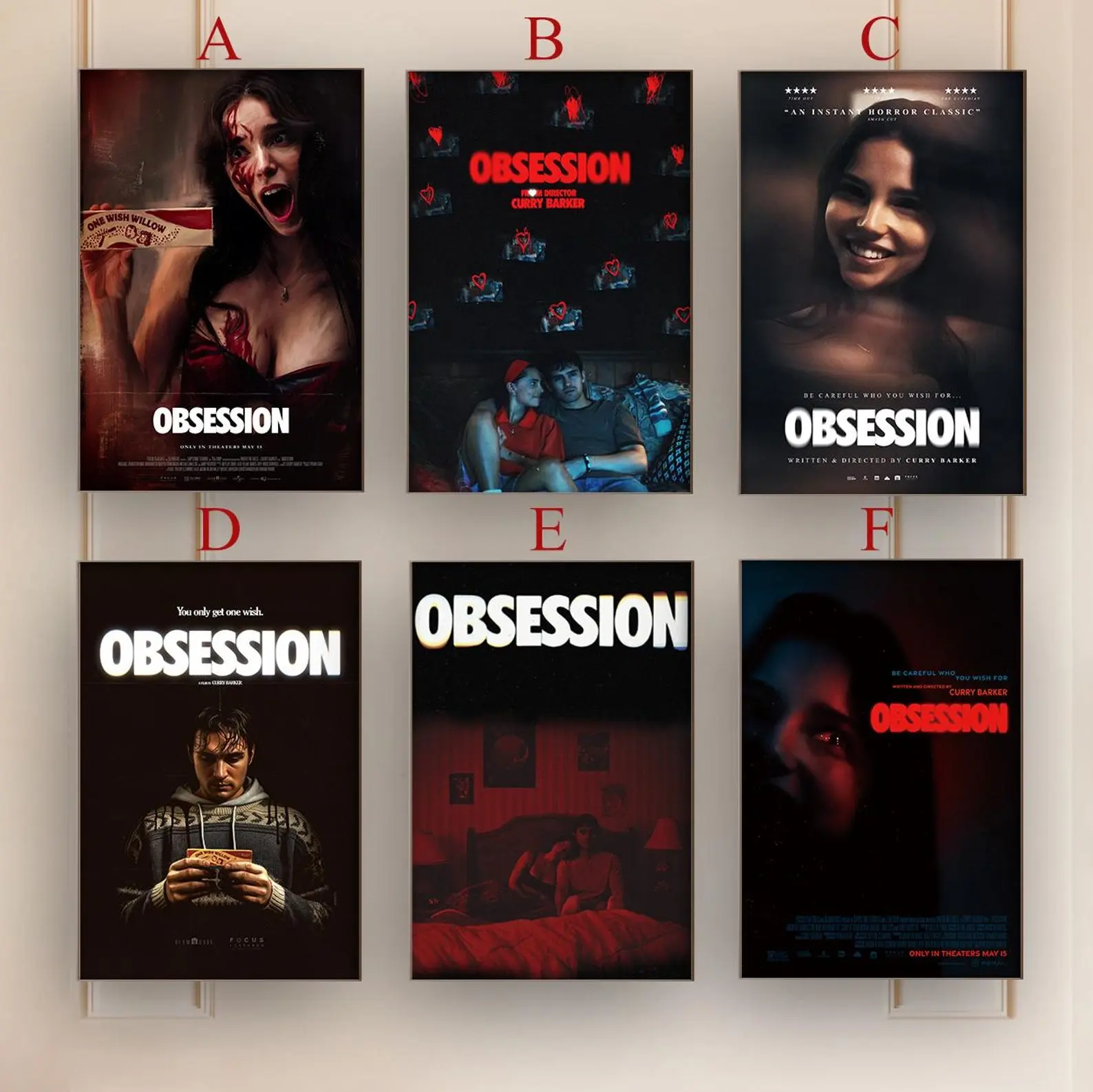 Obsession Movie Poster | High Quality   | Film Wall Art | Room Decoration | Movie Lover Gift Idea_No Framed