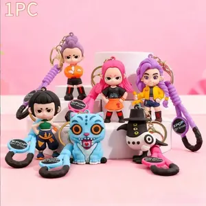 Anime Peripheral Durable Cartoon Keychain Unisex Multi-color Gift Set Kpop K Pop Rumi Mira Zoey Keyring Cute Keychain for Fans