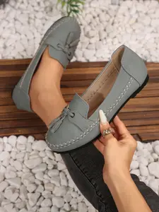 Women's Fringe Loafers, Tassel Loafers, Spring & Fall Slip-On Flat Shoes, Elegant Fashion Casual Party Commute, Comfortable Daily Wear, Western Slip On