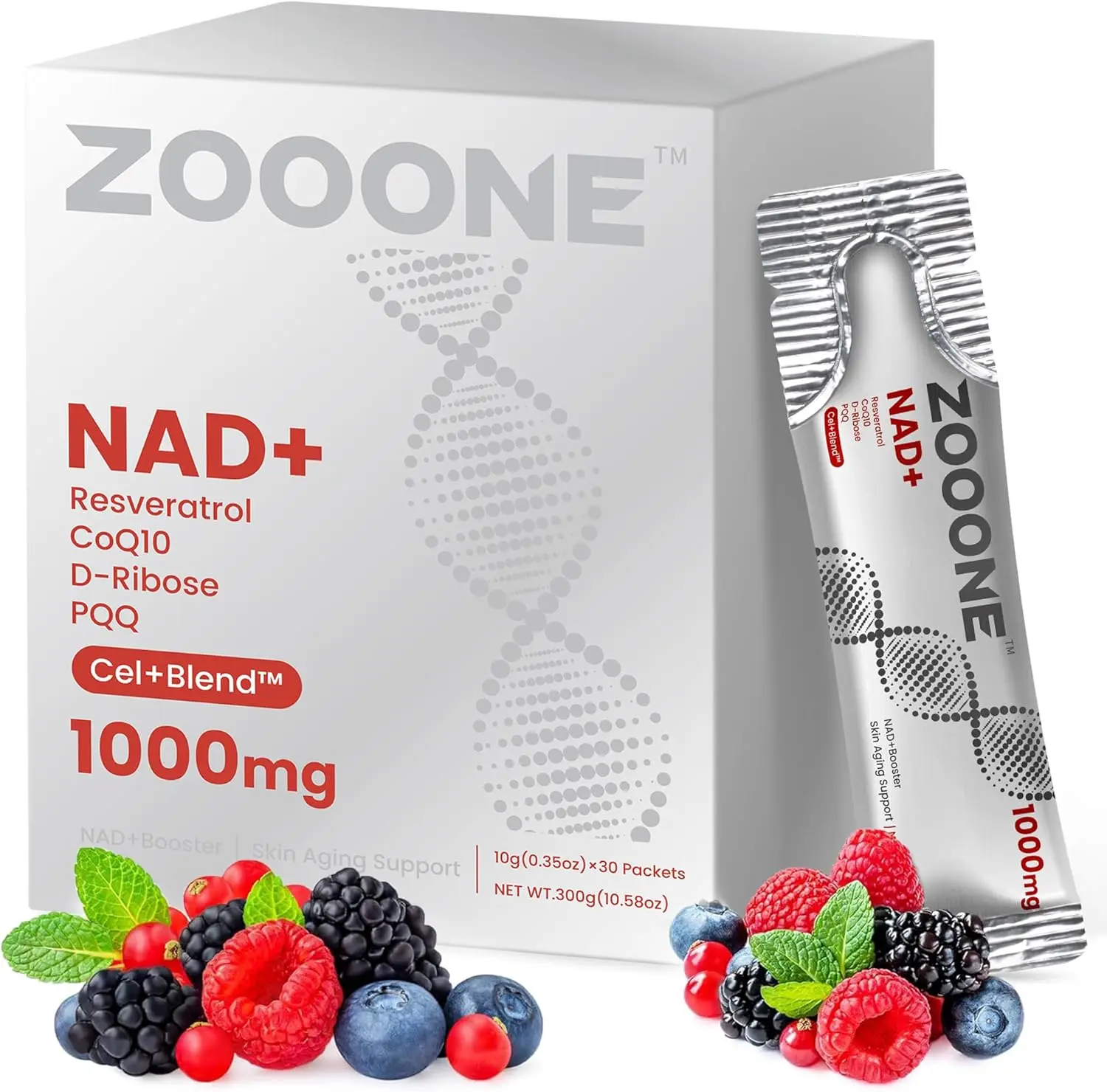 1000mg High‑Potency NAD+ Liquid Drops Supplement, with Quercetin Phytosome, Resveratrol & PQQ, Supports Cellular Energy, Mental Focus & Healthy Aging Antioxidant Support for Men & Women, 1 Bottle