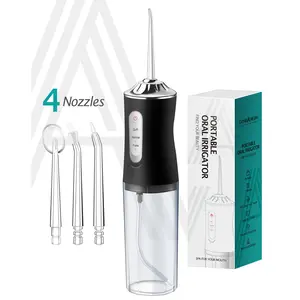 4-In-1 Oral Care Electric Water Flosser, Dental Water Flosser, USB Rechargeable, 3 Modes, 4 Nozzles, 220ML Capacity, Waterproof, Portable Home Travel Use
