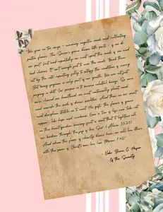 Missionary Study Journal - Vintage Roses Design - ST Format