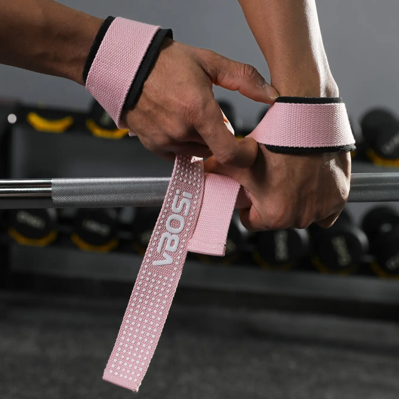 1 Pair Women Men Non-slip Neoprene Padded Weightlifting Wrist Straps Strength Training Accessory Deadlifts Wraps Hand Grips Palm Support Gym Accessories Fitness Workout Accessories