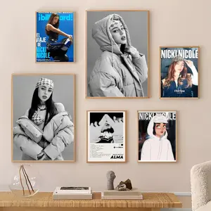 Nicki N-Nicole Singer Alma Painting Calligraphy Gallery-Quality Canvas Wall Art Poster | Waterproof & Fade-Resistant | Minimalist Unframed Design | Living Room, Bedroom & Office Decor | Multiple Sizes | Holiday gifts