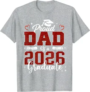 Senior Dad 2026 T-Shirt, Proud Dad Of A 2026 Graduate Tee Gift, Graduation Dad Graphic Shirt, Class Of 2026 Outfit, Graduation Party Design, Trendy Womenswear, Menswear, Full Color 🎓👨✨