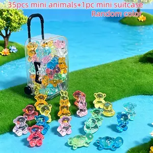 35pcs Animal Ornaments, Crystal Animal Decorations, DIY Craft Supplies, Home Décor, Office Desk Accessories, Party Favors