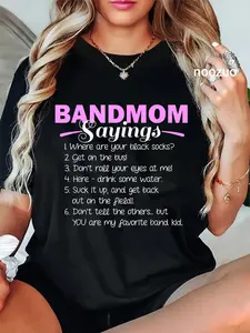 100% Cotton Funny Marching Band Music Fan Mom Music School Team T-Shirt