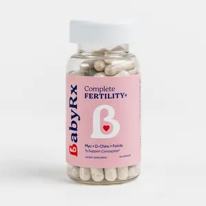 BabyRx Complete Fertility+ Women's Reproductive Health & Prenatal Nutrient Support Myo-Inositol D-Chiro Inositol Folate Vitamin D3 & B12 30 Capsules Natural Healthcare Supplement