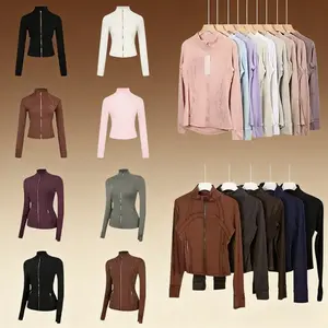 Define Snatched Zip Up Gym Jacket for Women Buttery Soft Breathable Workout Top Flattering Figure Enhancing Athleisure