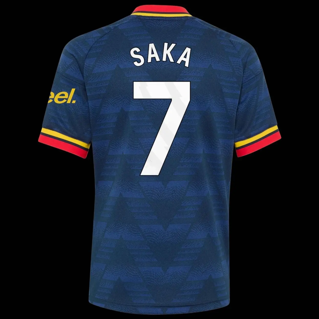 Unisex Soccer Mens Athletic Short Sleeve Football Shirt Sports Fan Training Top Breathable Lightweight Casual Streetwear Saka 2026/27 Away Replica Jersey - Navy