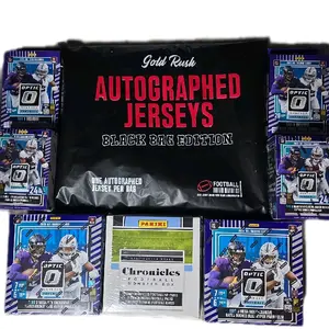 Break 445. 2026 Gold Rush Black Bag Edition Autographed & Authenticated NFL Jersey. (2) Optic Mega. 2022/2023 Chronicles Mega. (2) Optic blasters. (2) Optic Hangers.