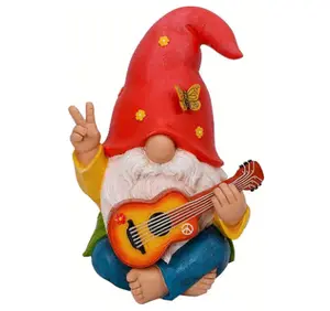Garden Gnome - Funny Hippie Gnome Figurine - for Indoor or House Decor
