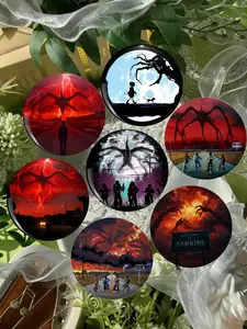 Stranger Things Brooch Set, Perfect for Bag and Clothing Accessories to Elevate Daily Wear's Aesthetic, Ideal Creative Gifts. Suitable as Birthday Presents or Holiday Matching Accessories
