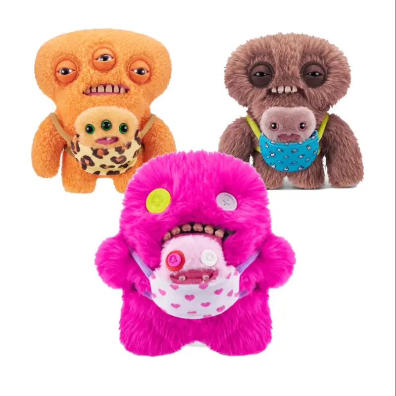 100% Original Fuggler Funny Ugly Monster Plush Toy – Tooth Creature Stuffed Doll, Hairy Furry Plushie Gift for Kids & Collectors, Mini Rascals Series