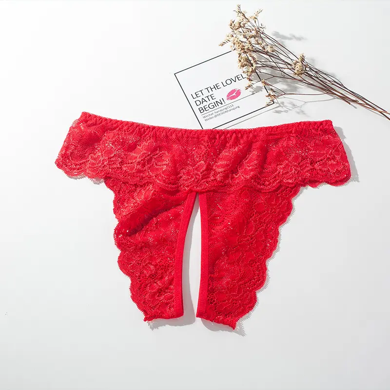 Women's Plus Size Embroidered Floral Lace-Up Chic Thongs Panties - Mid Waist, Pleated, Lightweight Nylon, Cold Wash, Hand Wash Only, Everyday Sexy Lingerie (1-Piece, Romance, Wedding Use)