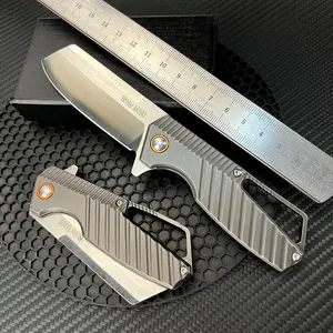 Premium EDC Pocket Knife – M390Steel Blade,Full Steel Handle, CNC High End Process Handmade Knife, Ideal for Camping, Hiking & Everyday Carry, Perfect Gift for Men Outdoors Lovers anniversary birthday gift idea