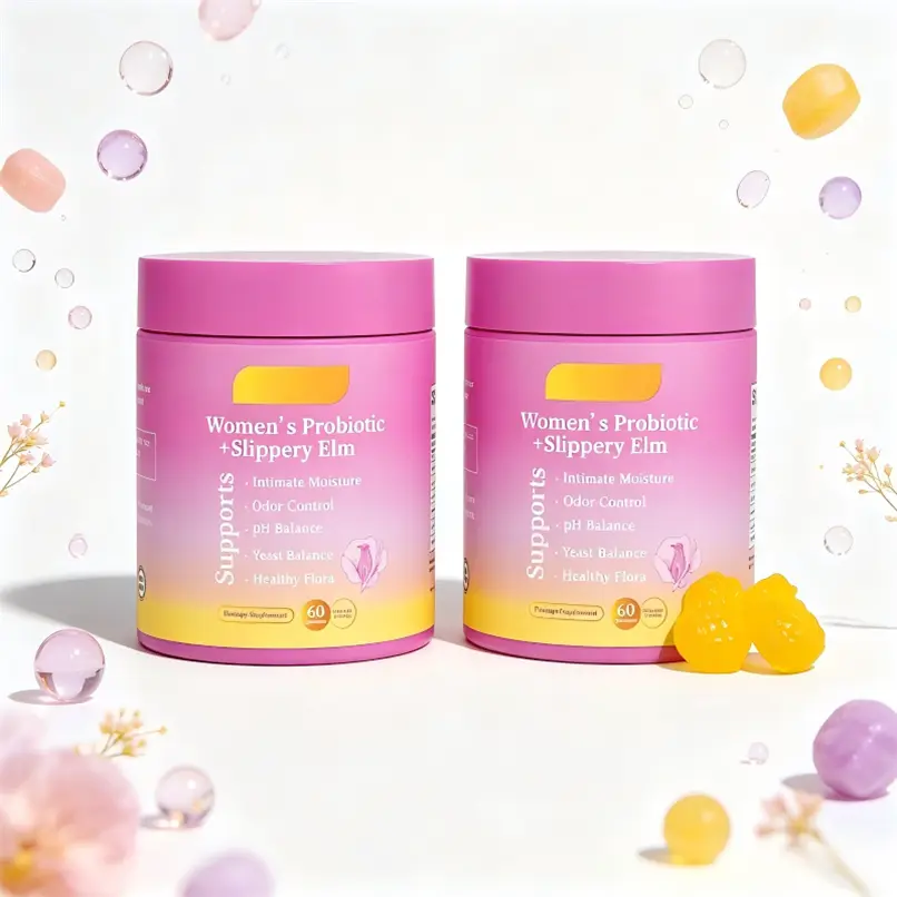 Edible Vitamin Her Juicy  Feminine Probiotics Gummies- All in One Solution with Slippery Elm and Prebiotics&Lactobacillus Probiotic Blend for Women’s pH Balance and Dryness - Hawaiian Pineapple Gummies 60 Count-feminine balance  gummies wellness