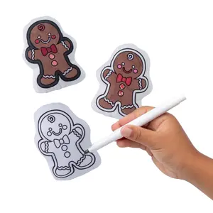 4 1/4" Color Your Own Stuffed Gingerbread Characters - 12 Pc.