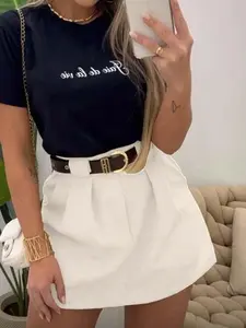 Women Solid Color Pleated Casual Culotte Pants women culotte pants