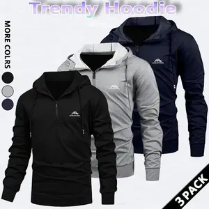 Men's Hoodie Casual Sports Sweatshirt Fitness Outdoor Running Sweatshirt Reflective Print Comfortable Fabric Hoodie
