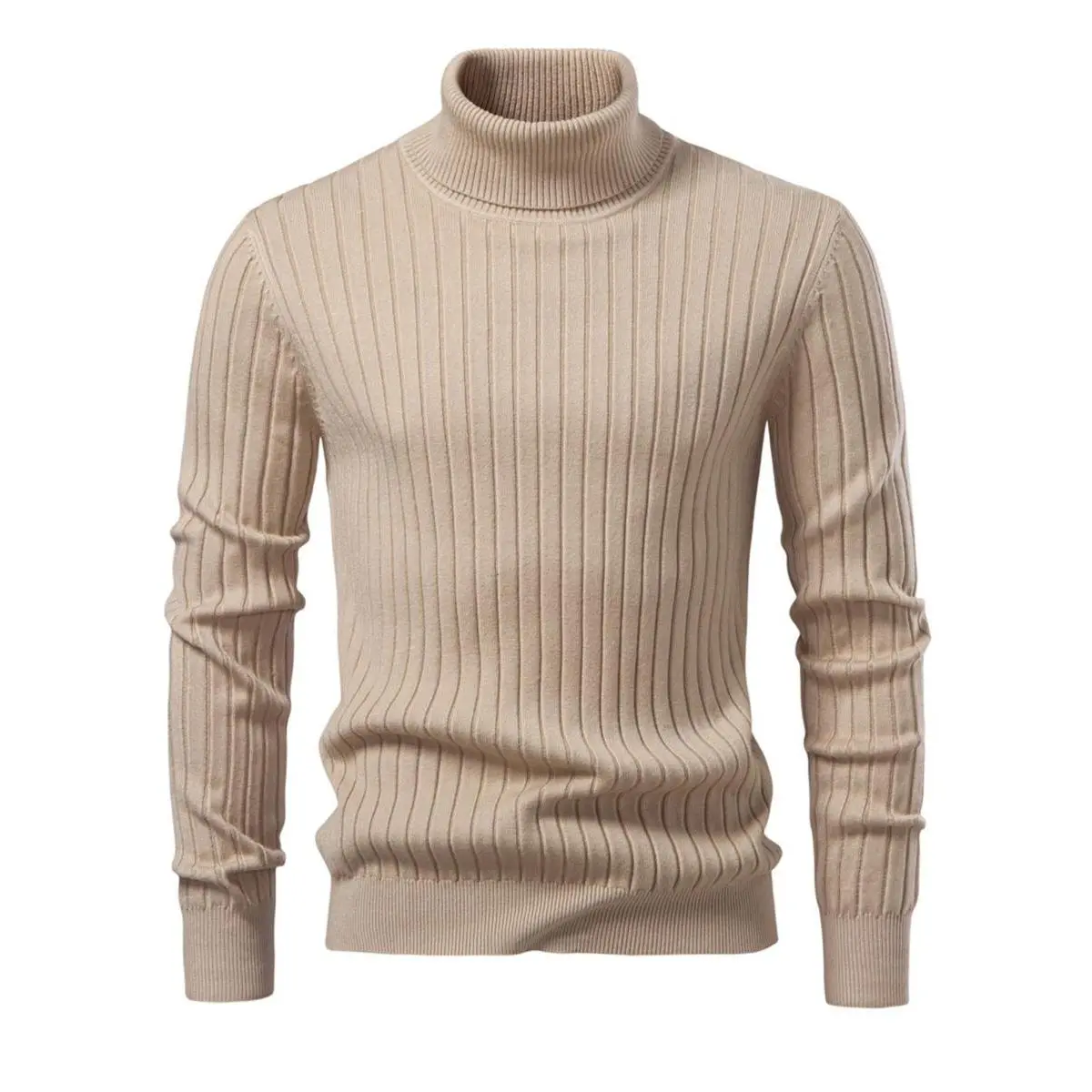 Men's High-Quality Thermal Mock Neck Sweater, Warm Single Piece Design, Ideal for Cold Weather Comfort & Style