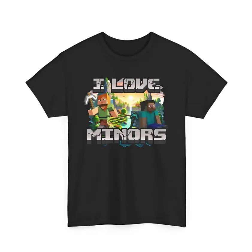 I Love Miners Shirt Video Game T-Shirt Creeper Face