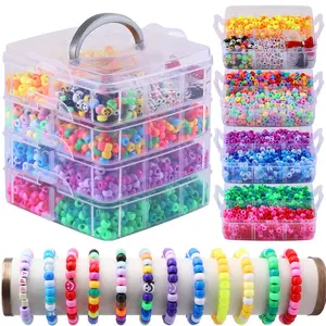 4700pcs Bucket Bead DIY Bracelet Kit, Letter Beads Box Set, Handmade DIY Accessories, Craft Supplies for Jewelry Making