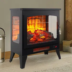 Eyisean 21''H Electric Fireplace Heater, 1400W Freestanding Fireplace Stove with Realistic Flame Effect & Overheat Protection, Remote Control, Adjustable Temperature, for Indoor Bedroom/Dorm/Office