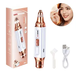 Weeme Facial Hair Remover for Women, USB Rechargeable Eyebrow Trimmer & Face Shaver, 2-In-1 Hair Removal Device, Electric Facial Shaver with LED Light