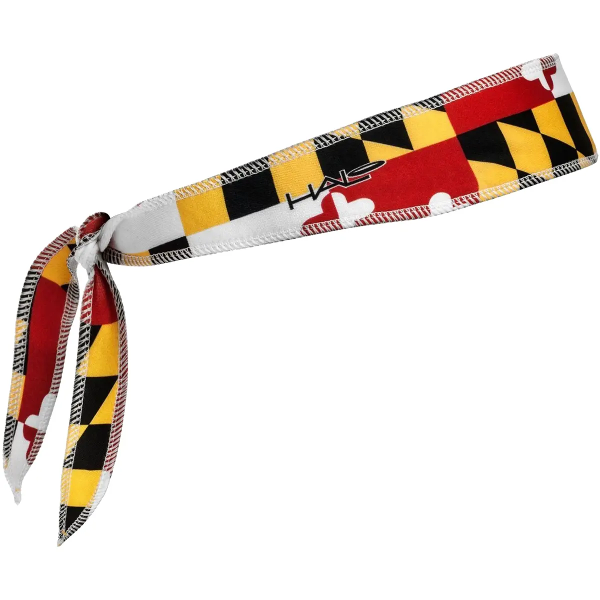 Halo Headband Tie Version I Sweatband, Adjustable Workout Headband - Maryland Flag, Adjustable Headband, Workout Headbands