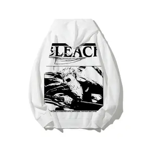 Bleach Kurosaki Ichigo Hollow Mask Zangetsu Hoodie Cotton Pullover Unisex Casual Daily Fan Essential Gift Pure Breathable Eco-friendly