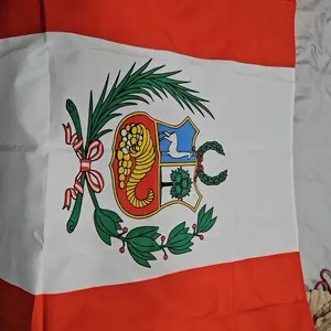 Peru (Peruvian) Flag 150D Printed Polyester 3x5 Ft