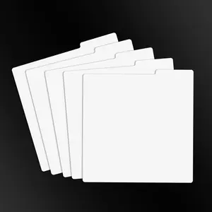 Record Dividers 12.9 Inches Vinyl  Hard PP Material Category Tab Double-Side Plastic Record Guides LP Album Crate Bookshelf Organizer White 5pcs