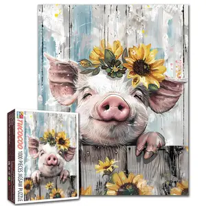 Tucocoo Flowers Animals 1000 Pieces Jigsaw Puzzle, Family Game for Stress Relief, Brain Training, Challenging Fun, Wall Art Decoration and Gift Idea, 27.5x20inch (70x50cm)