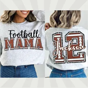 Personalized Football Mom sweatshirt, Custom Gameday Football sweatshirt, Football Mama sweatshirt, Customized Football, Softball sublimation