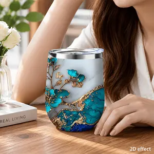Double-walled Insulated Stainless Steel Travel Mug With A Unique Design. Reusable With A Leak-proof Lid, It'S Perfect For Outdoor Adventures, School Use, And As A Gift For Holidays, Valentine'S Day, And Other Occasions.
