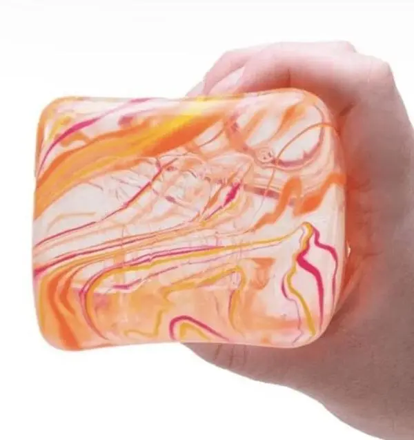 Large Marbled Berg Cube Squishy Stress Sensory Fidget Relief Decompression Squeeze