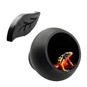 Magnetic Leaf Pod Hide – Glass-Mounted Frog & Reptile Shelter (Small)