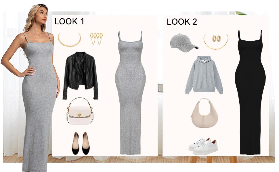 Elegant dress suitable for pregnant women to wear - Solid Color Dress for Women - Sleeveless Spaghetti Strap Slimming Dress for Cocktail Party Basic Minimalist Elegant Outfits - for Holiday Party Daily Wear Casual - Stylish and Comfortable