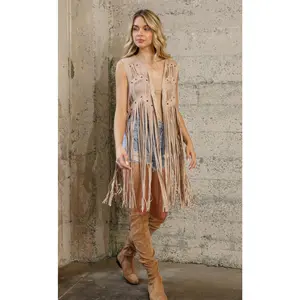 Suede Fringe Vest