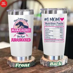 Funny Mom Gift Mamasaurus Tumbler 20oz, Mothers Day Cup Gifts for Mom, Birthday Mug