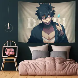 My Hero Academia Dabi Tapestry Art Printing Cheap Hippie Wall Hanging Bohemian Wall Tapestries Mandala Art Home Decor Summer Exquisite