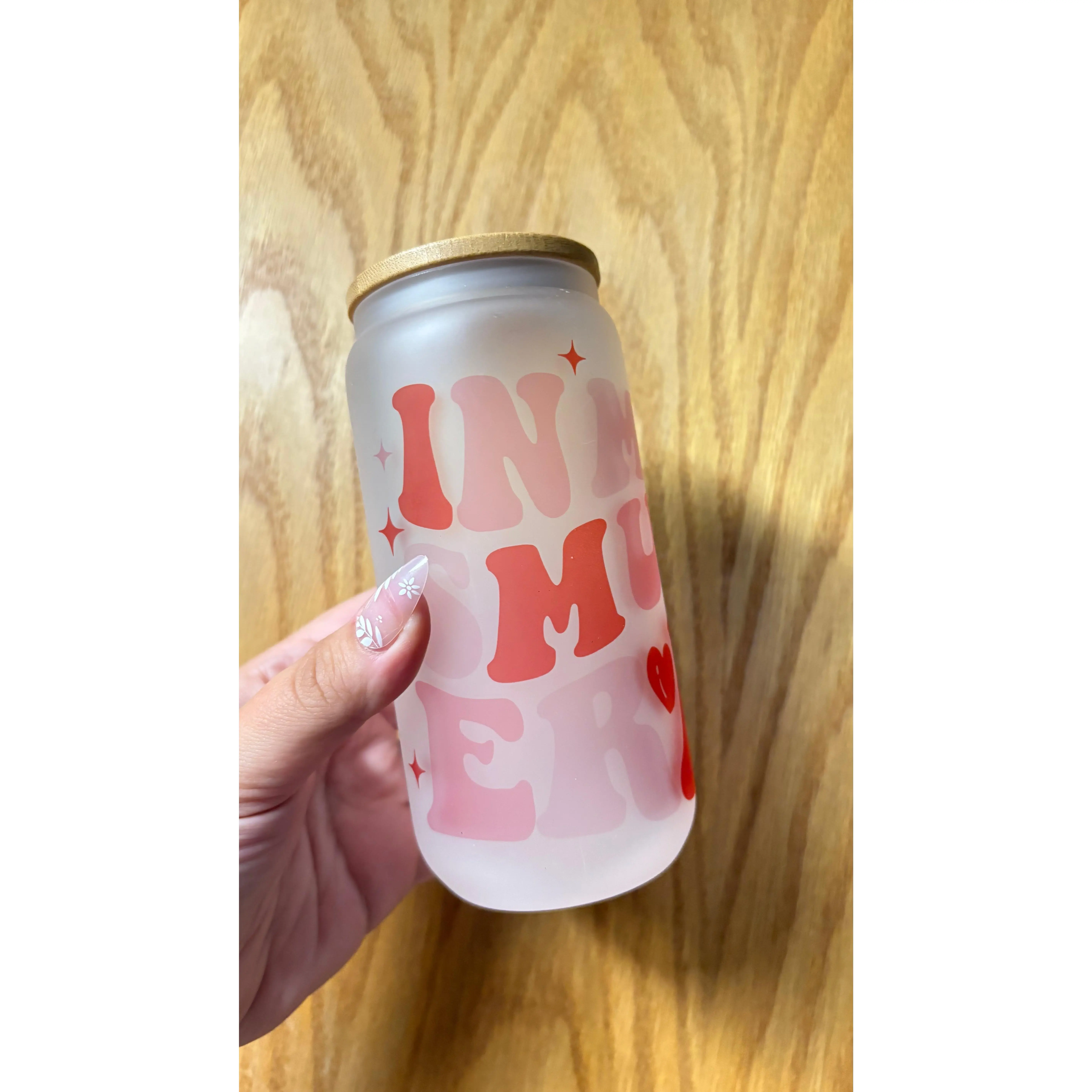 In My Smut Era 16oz Frosted Glass Cup
