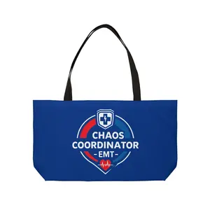 Chaos Coordinator EMT Weekender Tote Bag Perfect Gift for Emergency Medical Technicians, Stylish Travel Bag, Hospital Visits